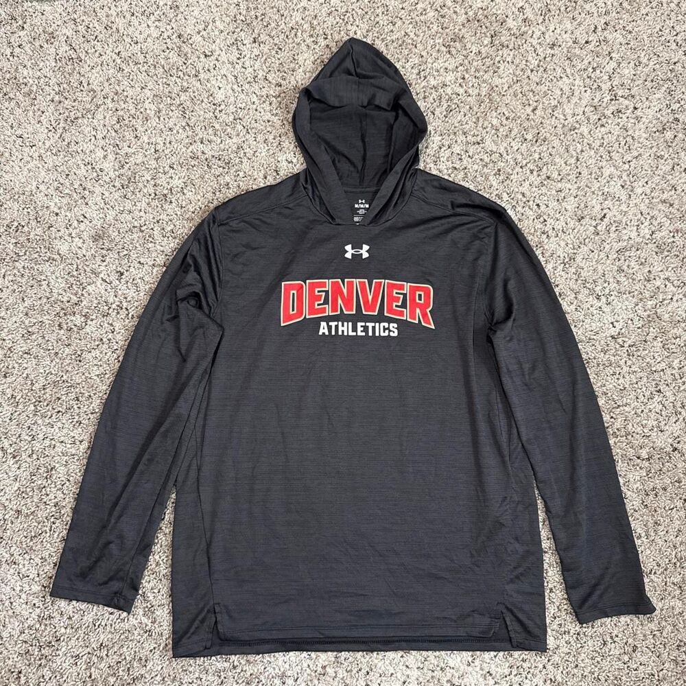 Under-armour Men's Grey and Black Hoodie